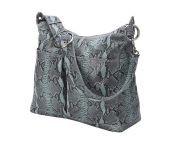 Bolso Hobo Oioi Snakeskin Pocketed Grey Chinoise Teal