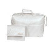 Canastilla Y Vestidor Plast Raya Gris