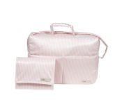 Canastilla Y Vestidor Plast Raya Rosa