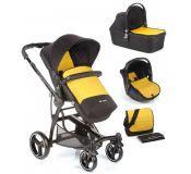 Cochecito 3 Piezas Be Cool Bandit Nidus Crazy Grey vs Yellow
