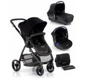Cochecito 3 Piezas Be Cool Slide 3 Cocoon Zen Black vs Marfil