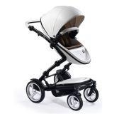 Cochecito Mima Kobi Chasis Blanco Soft Pack Gris/ Marron Glase
