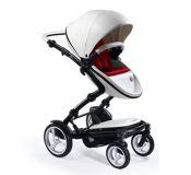 Cochecito Mima Kobi Chasis Blanco Soft Pack Gris/ Rojo
