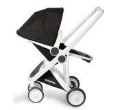 Silla de paseo Greentom Revesible negra chasis blanco