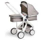 Silla de paseo Greentom Upp Arena con capazo y chasis blanco