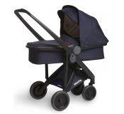 Silla de paseo Greentom Upp Azul con capazo y chasis negro