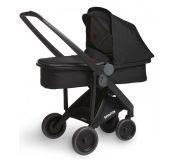 Silla de paseo Greentom Upp Negro con capazo y chasis negro