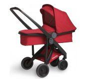 Silla de paseo Greentom Upp Rojo con capazo y chasis negro