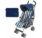 Silla De Paseo Maclaren Quest Heritage Y Bolso Messenger Blue