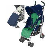 Silla De Paseo Maclaren Quest Medieval Blue-jelly Bean Con Saco Birds
